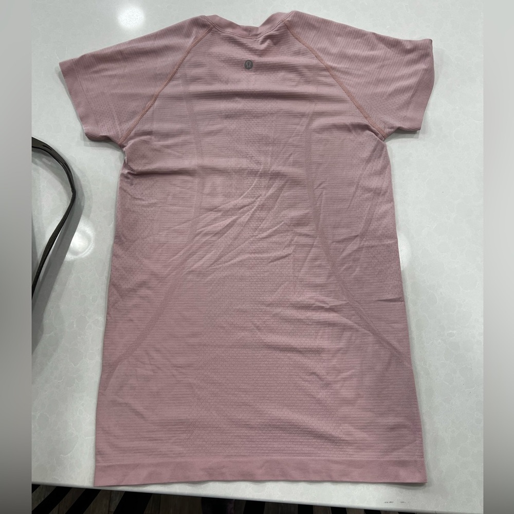 Pink lululemon Short Sleeve Athletic Shirt